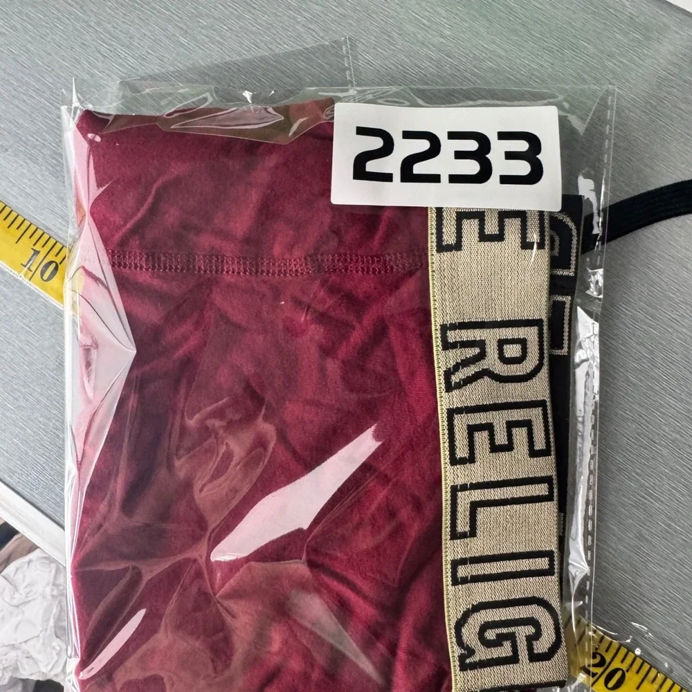 True Religion Men Boxer‎ Briefs Red Cotton Logo Waistband Size Medium